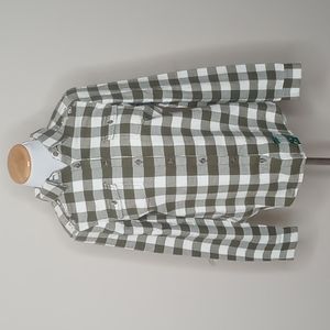 Men's olive Button Down Shirt- Aventura. Standard Fit Size Small